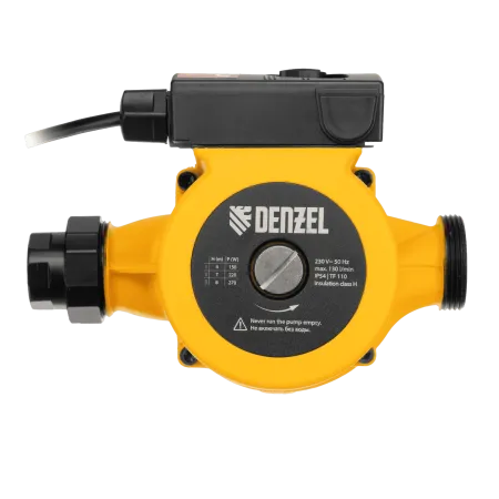 Циркуляционный насос DENZEL CP25-8, напор 8 м, 130 л/мин, 1 м кабель, монт. длина 180 мм