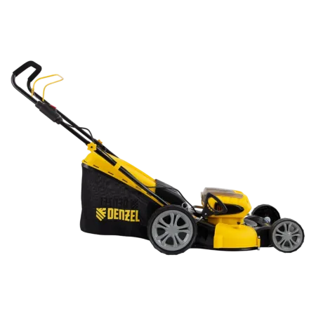 Газонокосилка аккумуляторная бесщеточная RLM450-36, Li-ion, 36 В, 4 Ач, 450 мм, травосборник 40 л Denzel