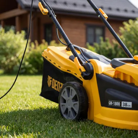 Газонокосилка электрическая DENZEL GM-1800, 1800 Вт, ширина 38 см, 6 уровней, 40 л