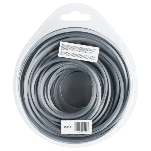 Леска для триммера DENZEL армированная алюминием квадратная, 2,7мм х 15м, блистер ALUFLEX