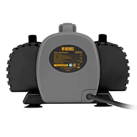 Насос фонтанный DENZEL FNP90-39, 92 Вт, подъем 3,9 м, 3200 л/ч, колокольчик/каскад/гейзер