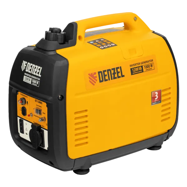 Инверторный генератор DENZEL GT-1200iS, 1.2 кВт, 230 В, бак 2.4 л, ручной старт