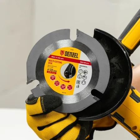Диск пильный для УШМ DENZEL 73398, «мультирез» 125 мм, посадка 22.2 мм