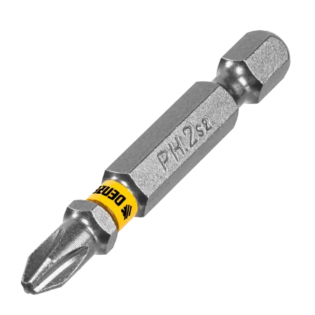 Бита DENZEL PH2х50, сталь S2, 30 шт., шестигранный профиль, пластиковая коробка, Е 6,3