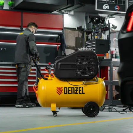 Компрессор воздушный DENZEL рем. привод BCI 2200/100, 2,2 кВт, 100 литров, 420 л/мин
