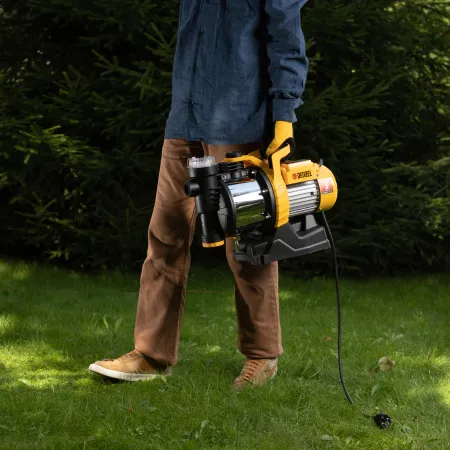 Насос садовый поверхностный DENZEL GP1100SS, 1100 Вт, 4000 л/ч, подъем 45 м, пластик