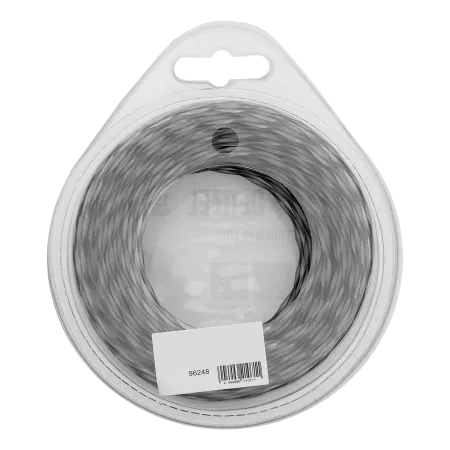 Леска для триммера DENZEL 96248 двухкомпонентная эллипс 2,4мм х 15м, блистер EXTRA CORD