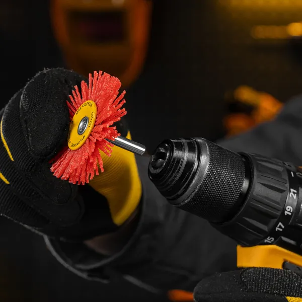 Щетка для дрели DENZEL, 65 мм, Плоская, со шпилькой, нейлоновая щетина