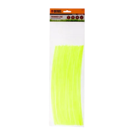 Леска для триммера DENZEL Flex Сord 96100, 2 мм x 30 см, круглая, нарезанная, 50 шт.