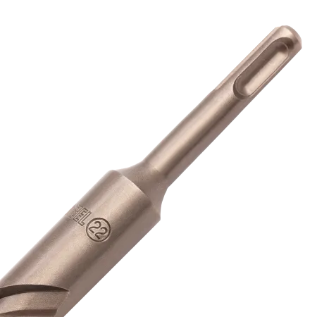 Бур по бетону DENZEL 705054, 22 x 460 мм, двойная спираль, три пылеотводящие кромки