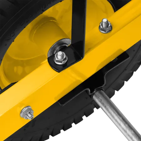 Тачка строительная DENZEL усиленная, объем 140 л, 250 кг, двухколесная, колесо 15х6.00-6