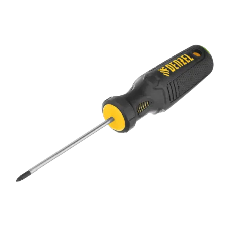 Отвертка DENZEL PZ0x75 мм, CrV, трехкомпонентная рукоятка