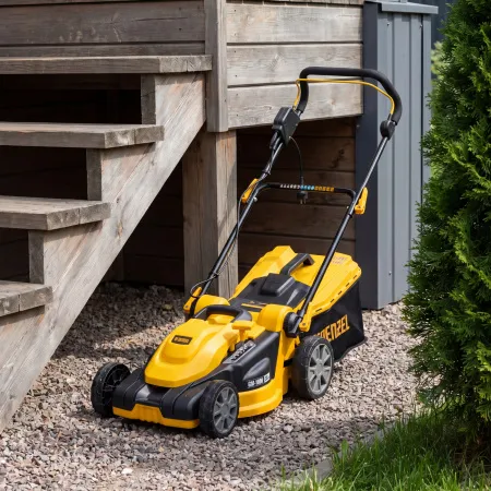 Газонокосилка электрическая DENZEL GM-1800, 1800 Вт, ширина 38 см, 6 уровней, 40 л
