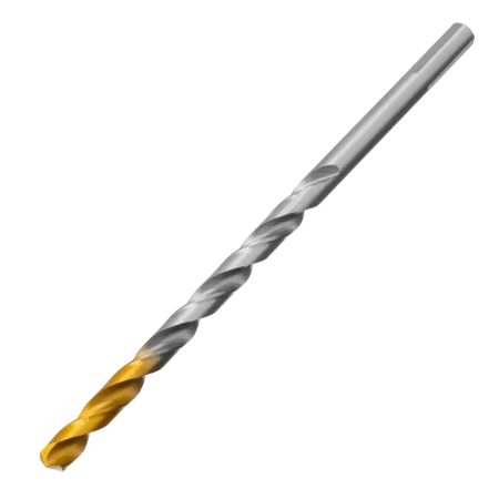 Сверло спиральное по металлу DENZEL 7,0 х 156 мм, Р6М5, Golden Tip, удлиненное