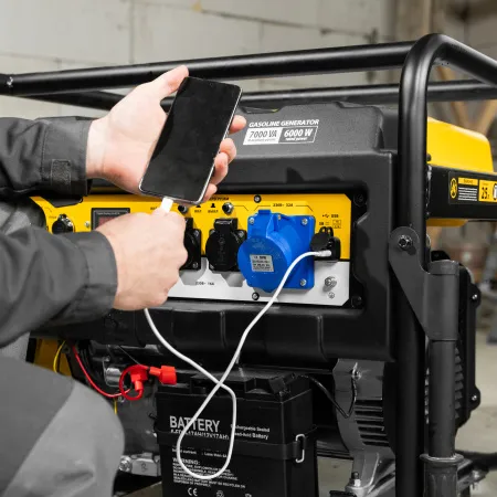 Генератор бензиновый DENZEL PS 70 EA, 7.0 кВт, 230 В, 25 л, электростартер