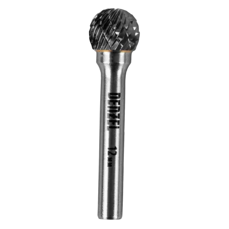 Борфреза по металлу DENZEL твердосплавная, шарообразная, тип-D, 12 мм