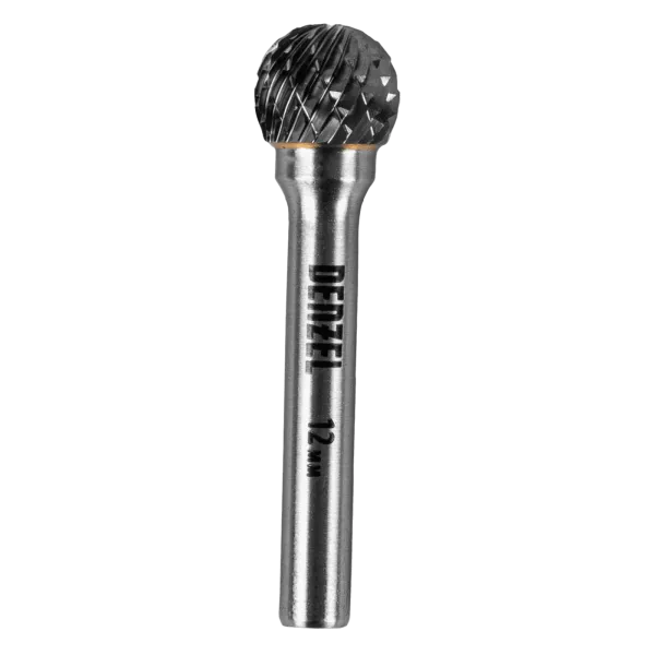 Борфреза по металлу DENZEL твердосплавная, шарообразная, тип-D, 12 мм