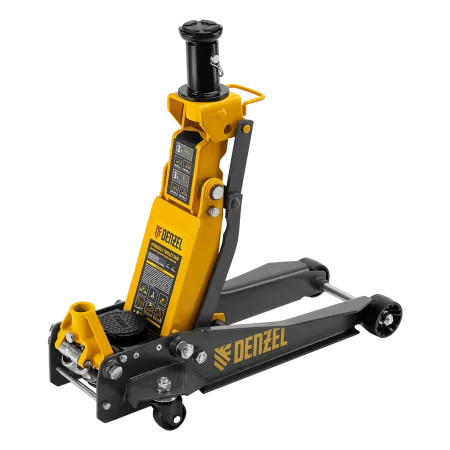 Домкрат гидравлический подкатной DENZEL 2/3 т, 98-770 мм, быстрый подъем, низ. подхват, проф, SUV