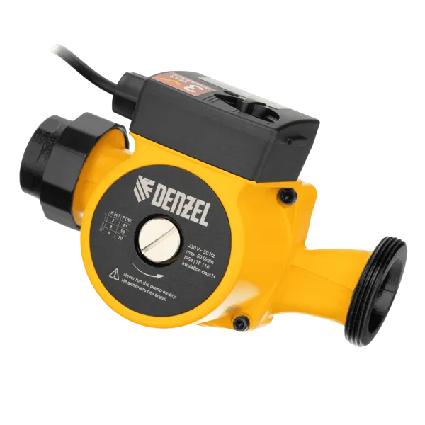 Циркуляционный насос DENZEL CP32-4, напор 4 м, 50 л/мин, 1 м кабель, монт. длина 180 мм