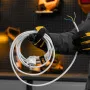 Шнур сетевой Energy Series DENZEL, ПВС, 3 м, 3 x 1 мм, с неразборной вилкой, белый