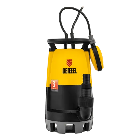 Дренажный насос DENZEL DP450S для чистой и грязной воды, 450 Вт, напор 6 м, 12000 л/ч