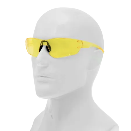 Очки защитные DENZEL открытые, поликарбонатные, желтая линза