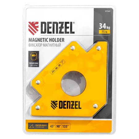 Фиксатор магнитный DENZEL для сварочных работ усилие 75 LB