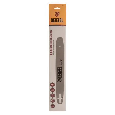 Шина для бензопилы DENZEL DGS-5218 59802, длина 45 см, шаг 0.325, паз 1.5 мм, 72 звена