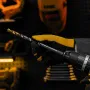 Сверло спиральное по металлу DENZEL 11 х 195 мм, Р6М5, Golden Tip, удлиненное