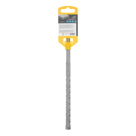 Бур по бетону DENZEL, цельная крестовая пластина, 12x215 мм, SDS PLUS