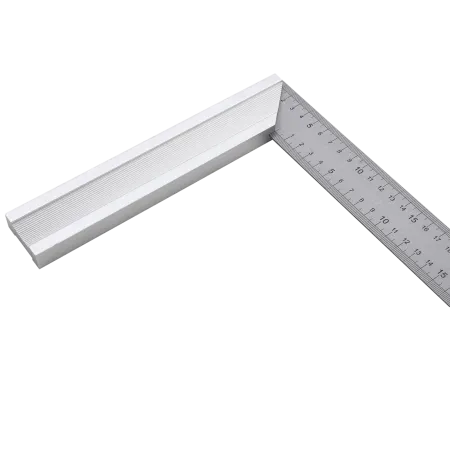 Угольник DENZEL 32398 400 мм, нержавеющая сталь, градуировка, алюминиевое основание