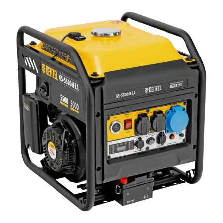 Генератор инверторный DENZEL GS-5500iFEA, 5,5 кВт, 230 В, открытый корпус, электростартер, ATS