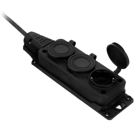 Удлинитель-шнур силовой Top Series DENZEL, КГТТ, 10 м, 3 розетки, 3 x 1,5 мм