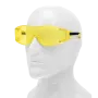 Очки защитные DENZEL открытые, поликарбонатные, увеличенная желтая линза, регулируемые дужки