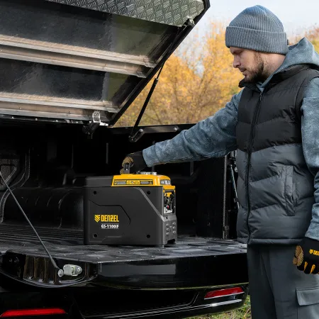Генератор инверторный DENZEL GS-1100iF, 1,1 кВт, 230 В, ручной старт