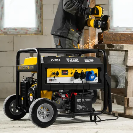 Генератор бензиновый DENZEL PS 70 EA, 7.0 кВт, 230 В, 25 л, электростартер