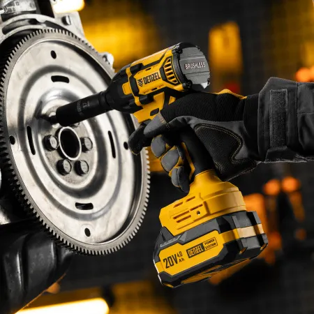 Гайковерт ударный аккумуляторный бесщет. DENZEL CIWH-BL-20-350, Li-Ion, 20 В