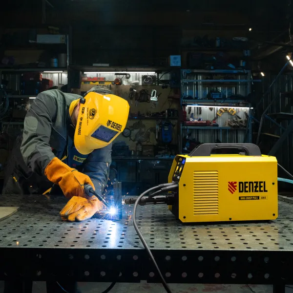Аппарат инвертор. полуавтомат. cварки DENZEL IMIG-200SP Pulse, 200 А, ПВ 60%, катушка 5 кг