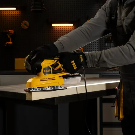 Машина плоскошлифовальная вибрационная DENZEL VS-90-187, 240 Вт, 6000-11000 об/мин