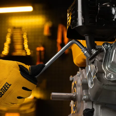 Вороток Г-образный DENZEL 150*40 мм, квадрат 1/4", CrV, матовый хром