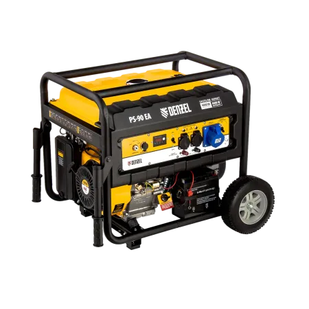 Генератор бензиновый DENZEL PS 90 EA, 9.0 кВт, 230В, 25 л, электростартер