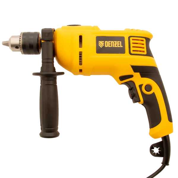 Ударная дрель DENZEL ID-650, 650 Вт, 0-3000 об/мин, 48000 уд/мин