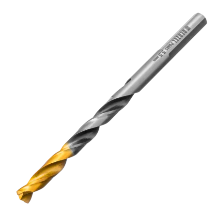 Сверло спиральное по металлу DENZEL 5,5 x 93 мм, Р6М5, Golden Tip, многогранная заточка