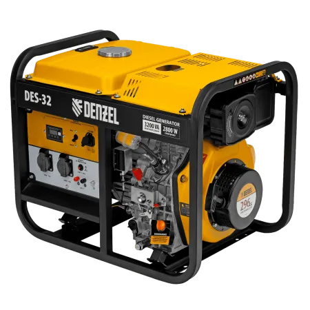 Генератор дизельный DENZEL DES-32, 3,2 кВт, 230 В, 11 л, ручной стартер