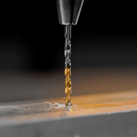 Сверло спиральное по металлу DENZEL 2,5 x 57 мм, Р6М5, Golden Tip, 2шт.