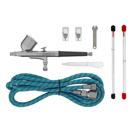 Аэрограф с верхним бачком DENZEL AB1, 0.2/0.3/0.5 мм, 7 мл, 9 л/мин