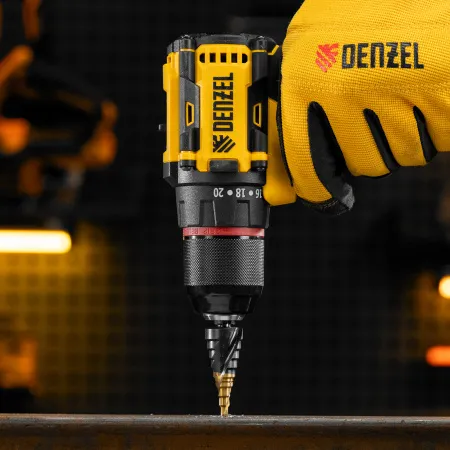 Сверло ступенчатое DENZEL 4-6-8-10-12-14-16-18-20 мм, Р6М5, 6-гр. хвостовик