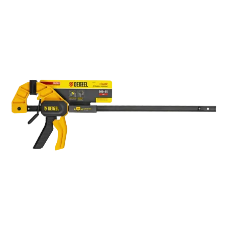 Струбцина DENZEL F-образная, быстрозажимная, 300 х 55 мм, усиленный нейлоновый корпус