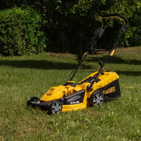 Газонокосилка электрическая DENZEL GM-2000, 2000 Вт, ширина 43 см, 6 уровней, 45 л