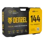 Набор инструментов DENZEL 1/2", 1/4", 3/8", CrV, S2, пластиковый кейс, 144 предмета